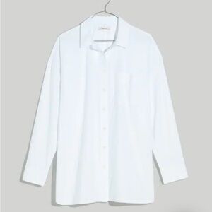 Madewell Signature Poplin Oversized Shirt - Striped